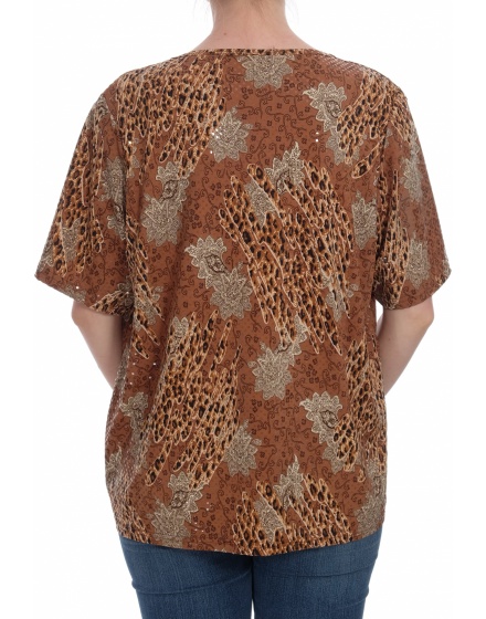 Дамска блуза с къс ръкав