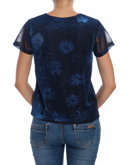 Дамска блуза с къс ръкав