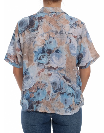 Дамска риза с къс ръкав