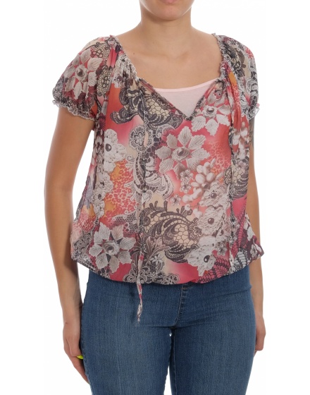 Дамска блуза с къс ръкав