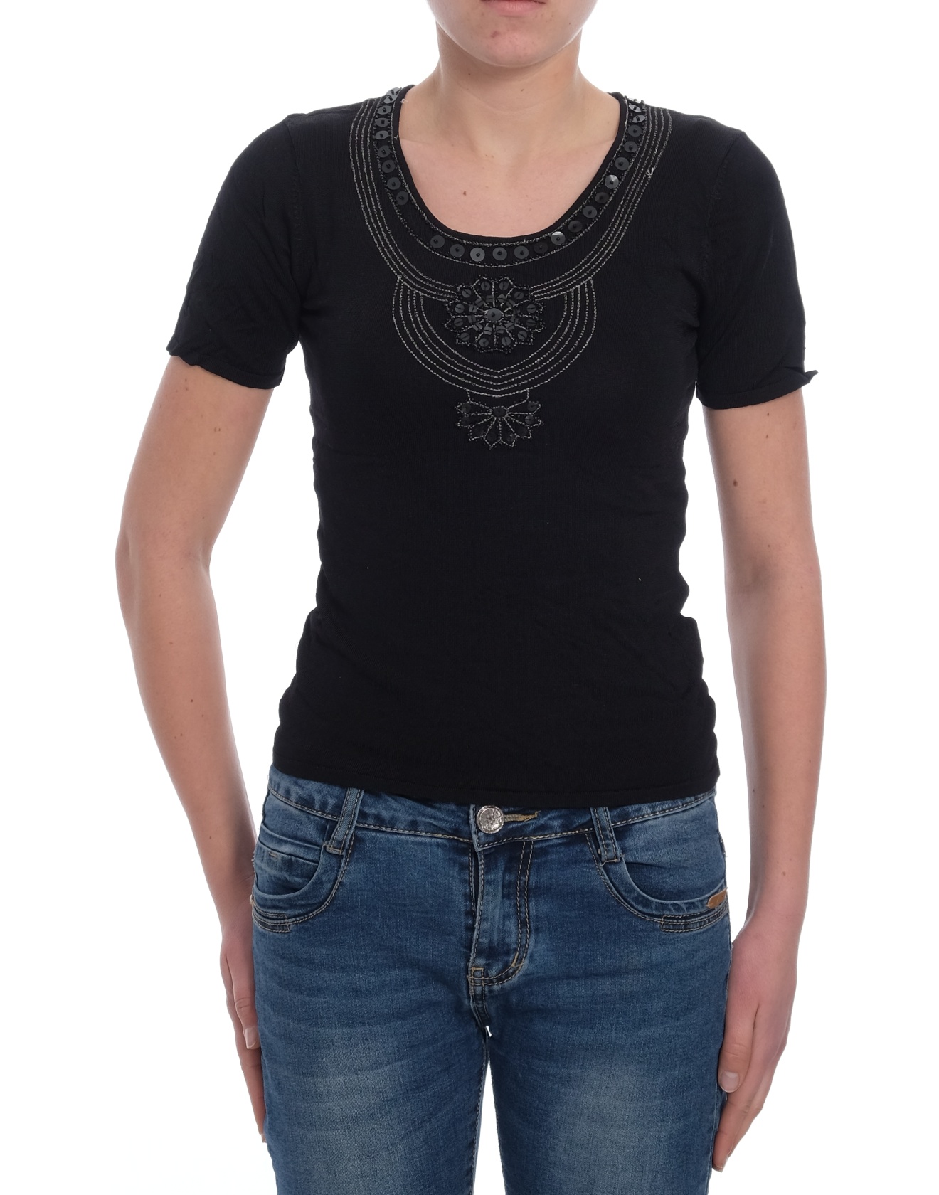 Дамска блуза с къс ръкав Perlina