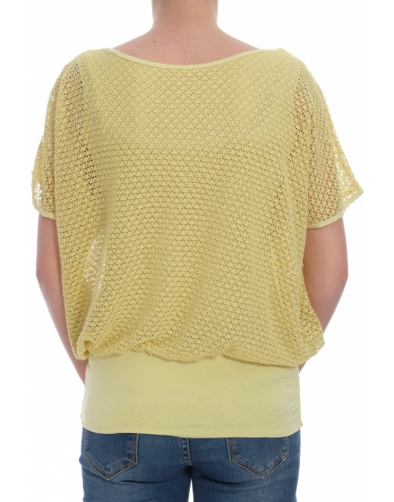 Дамска блуза с къс ръкав