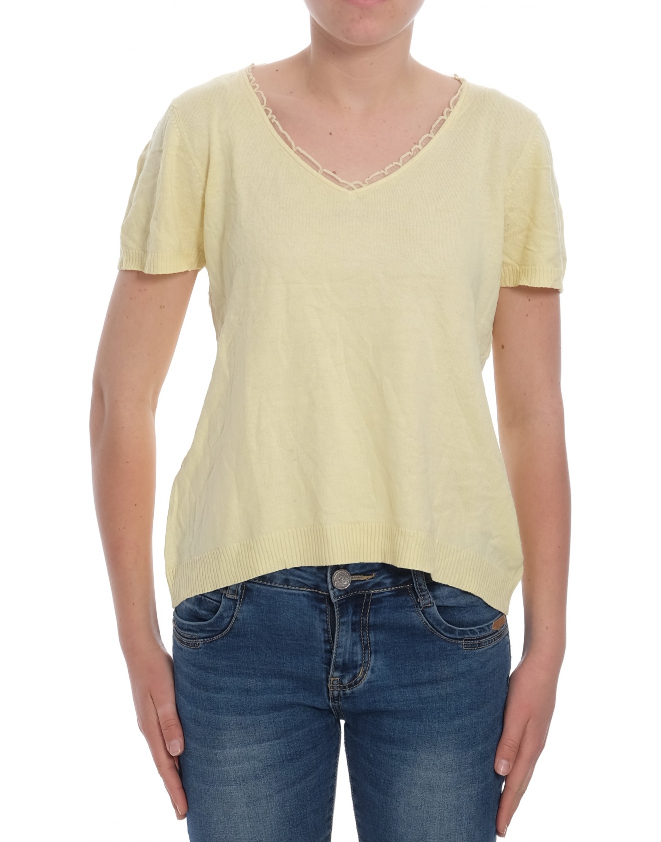 Дамска блуза с къс ръкав