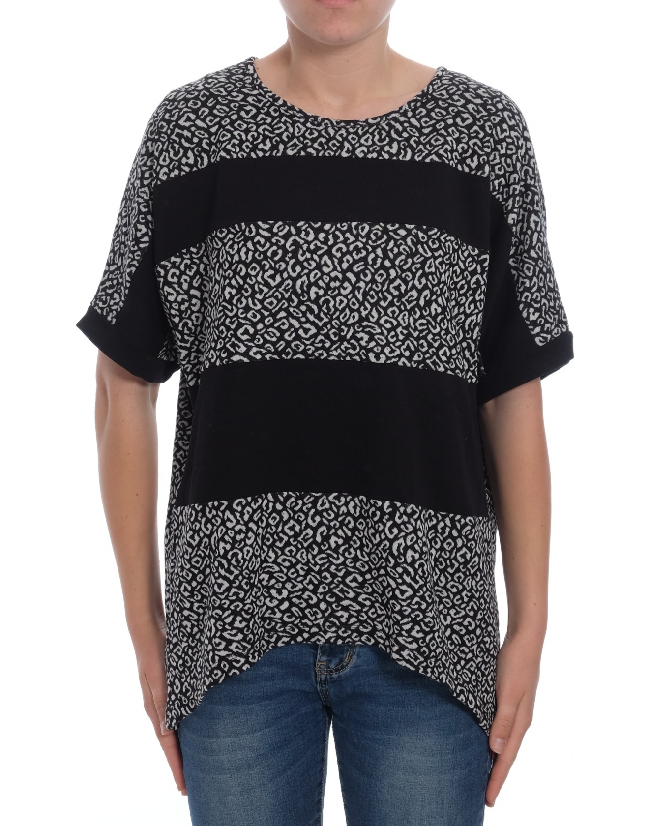 Дамска блуза с къс ръкав Basic Style