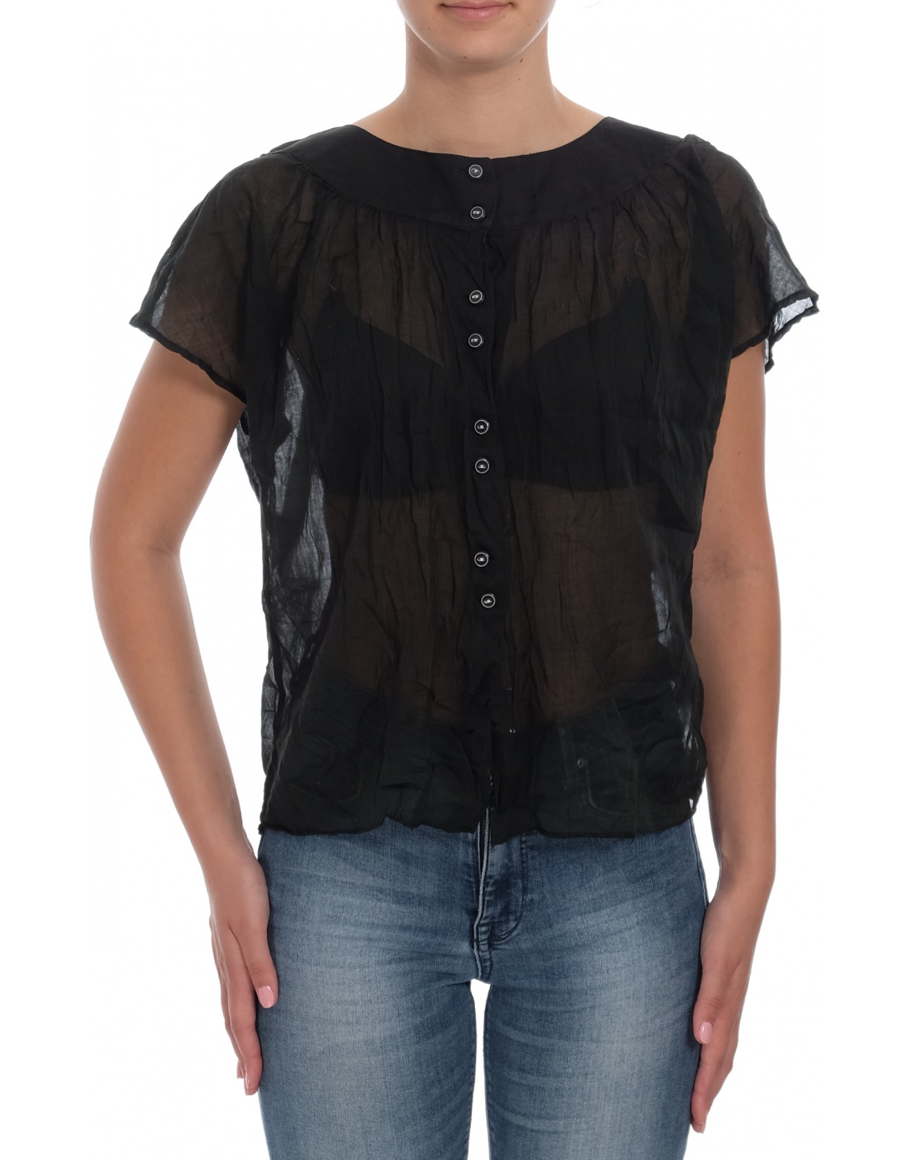 Дамска риза с къс ръкав